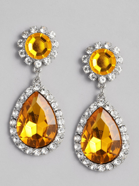 

DressBerry Silver-Toned Teardrop Shaped Earrings