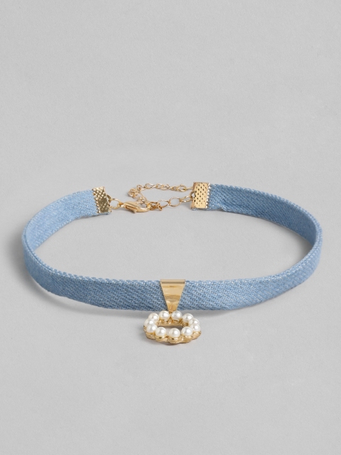 

DressBerry Women Blue & Gold-Toned Choker Necklace