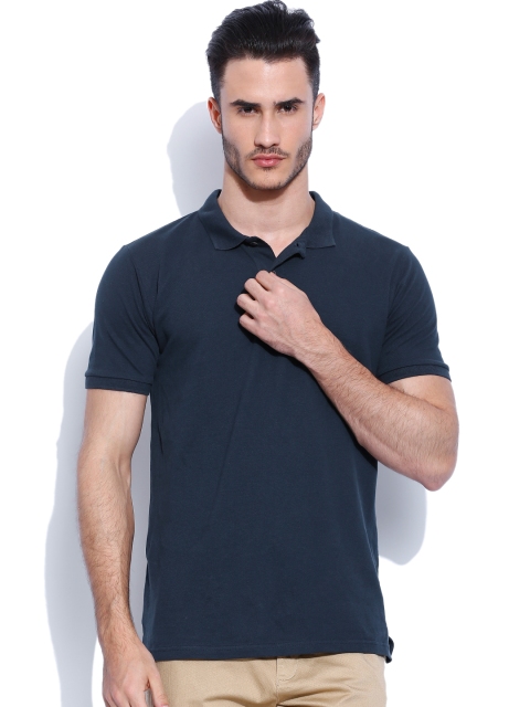 

Highlander Navy Polo Pure Cotton T-shirt, Navy blue