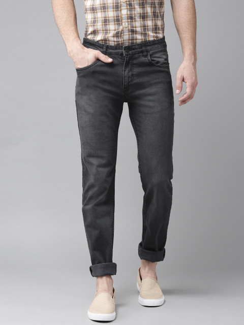 

Blackberrys Men Charcoal Grey Skinny Fit Mid-Rise Clean Look Stretchable Jeans