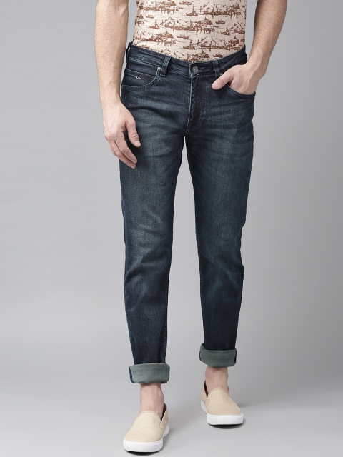 

Blackberrys Men Navy Blue Slim Fit Low-Rise Clean Look Stretchable Jeans