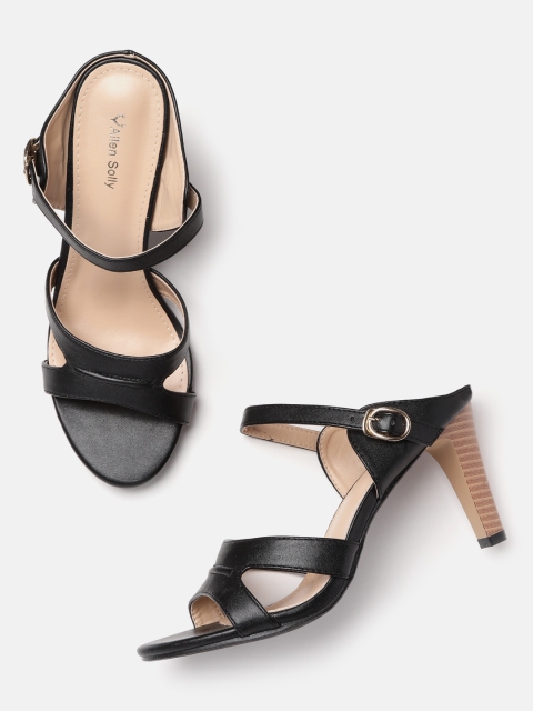 Women Black Solid Heels