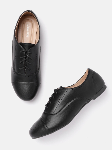 

Allen Solly Women Black Perforated Oxfords
