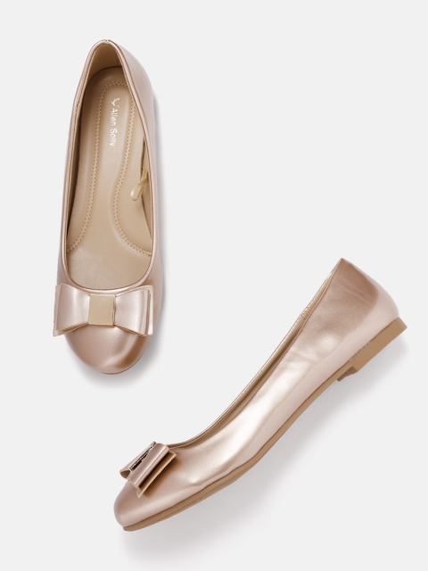 

Allen Solly Women Rose Gold-Toned Solid Ballerinas