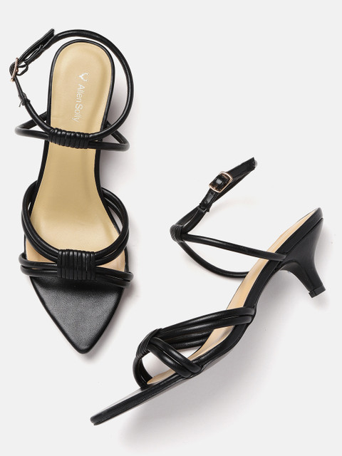 

Allen Solly Women Black Solid Kitten Heels