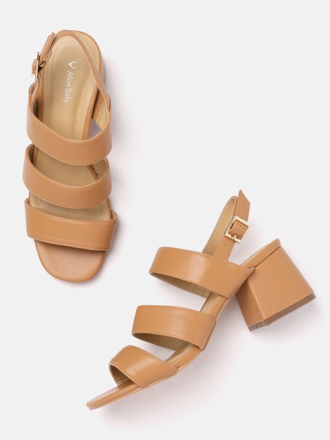 

Allen Solly Women Tan Brown Solid Block Heels