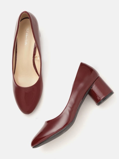 

Allen Solly Women Burgundy Solid Pumps