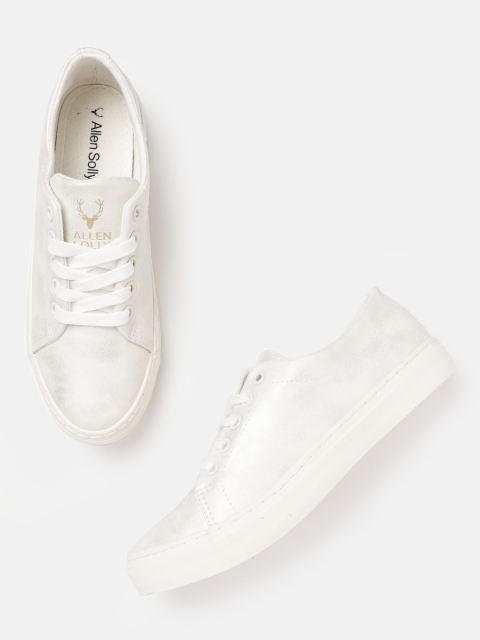 

Allen Solly Women White Sheen Sneakers