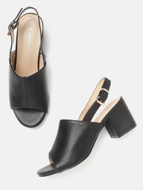 

Allen Solly Women Black Solid Mules
