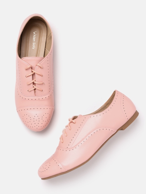 

Allen Solly Women Pink Perforated Oxfords