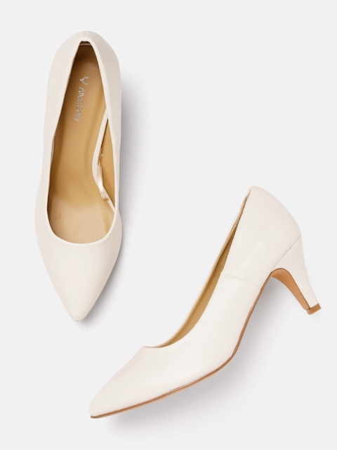 

Allen Solly Women Off-White Solid Pumps