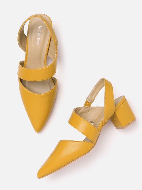 

Allen Solly Women Mustard Yellow Solid Pumps