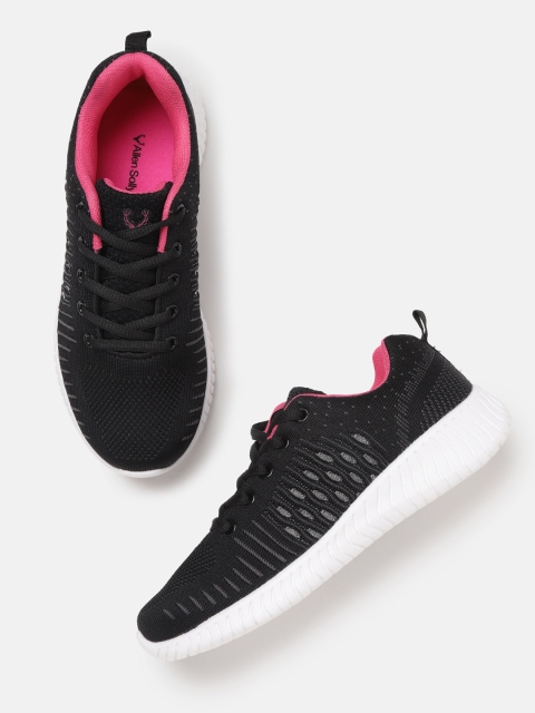 

Allen Solly Women Black Woven Design Sneakers