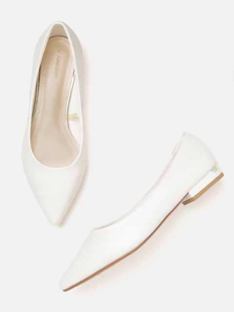 

Allen Solly Women White Solid Ballerinas