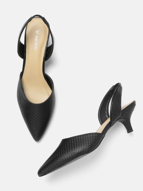 

Allen Solly Women Black Woven Design Pumps