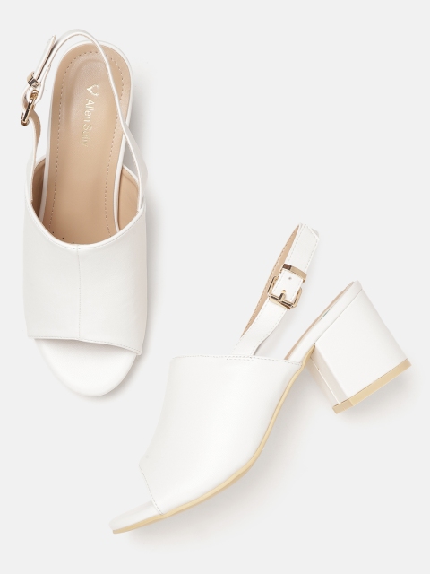 

Allen Solly Women White Solid Mules
