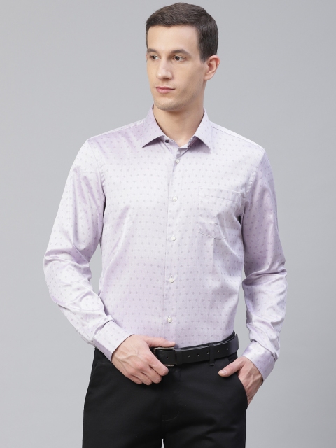 

Blackberrys Men lavender Smart Regular Fit Micro Ditsy Self Design Formal Shirt
