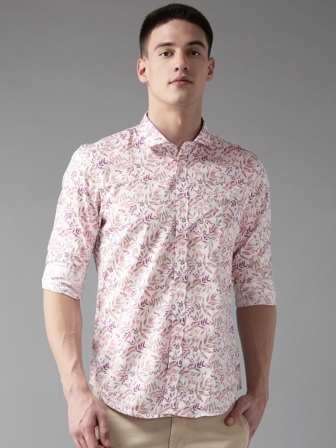 

Blackberrys Men Pink Slim Fit Printed Casual Shirt
