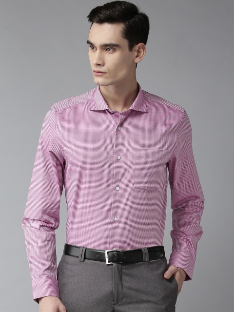 

Blackberrys Men Purple Slim Fit Self Design Formal Shirt