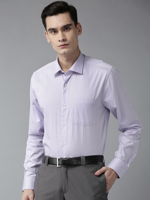 

Blackberrys Men Purple Slim Fit Self-Design Formal Shirt
