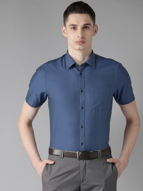 

Blackberrys Men Navy Blue Slim Fit Solid Formal Shirt