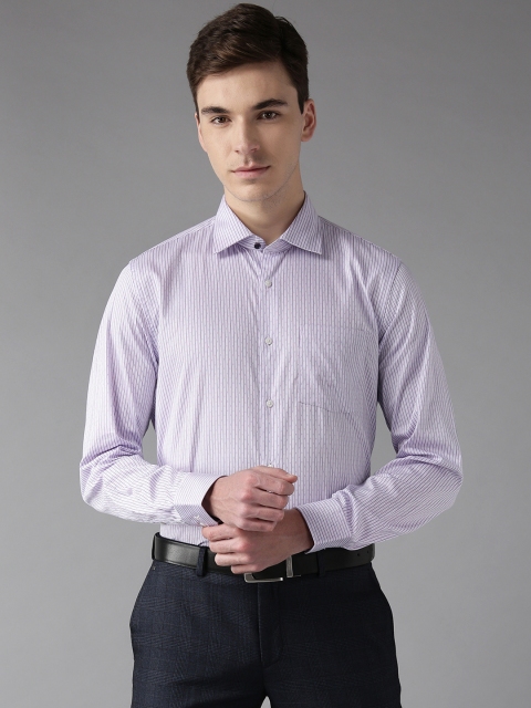 

Blackberrys Men Purple Smart Fit Striped Formal Shirt