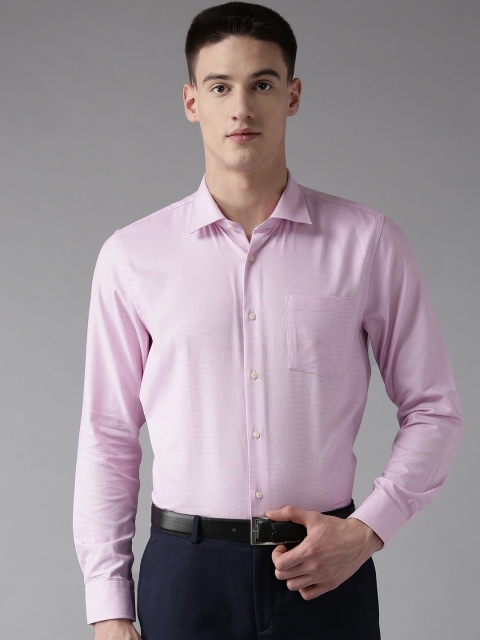 

Blackberrys Men Pink Smart Regular Fit Textured Formal Shirt