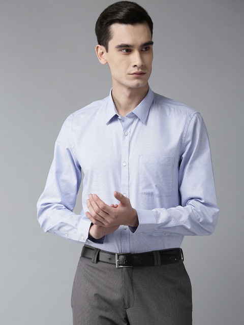 

Blackberrys Men Blue Slim Fit Checked Formal Shirt