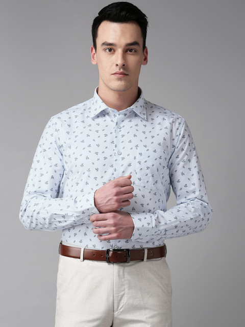 

Blackberrys Men Blue Slim Fit Printed Smart Casual Shirt