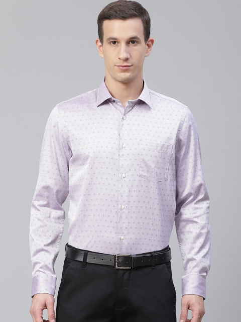 

Blackberrys Men Lavender Slim Fit Self Design Party Shirt