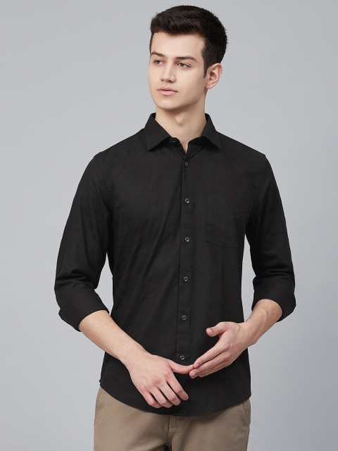 

Blackberrys Men Black Slim Fit Self Design Casual Shirt