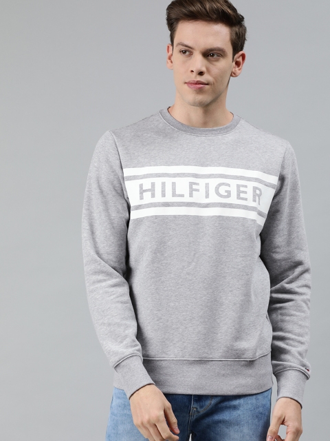 

Tommy Hilfiger Men Grey Printed Sweatshirt