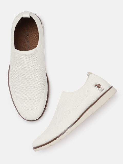 

U.S. Polo Assn. Men White Marlo Slip-On Sneakers