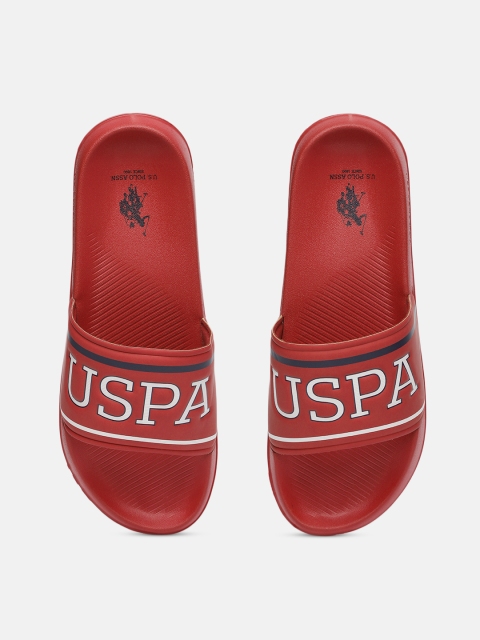 

U.S. Polo Assn. Men Red Printed Sliders