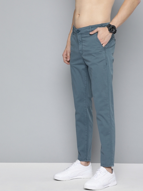 

HERE&NOW Men Blue Slim Fit Solid Chinos