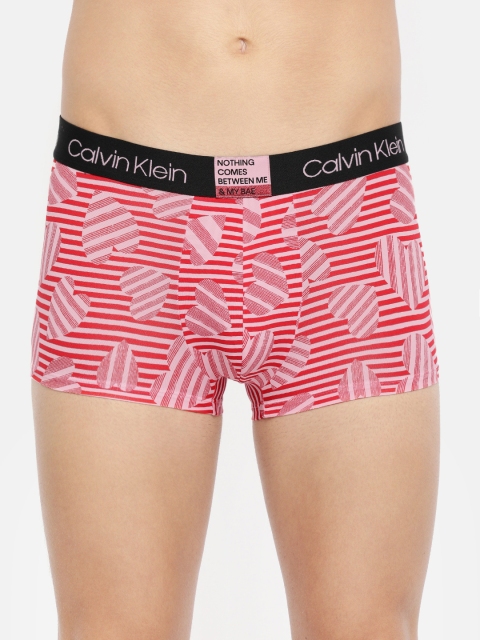 

Calvin Klein Underwear Men Red & White Printed Low Rise Trunk NB20737JD