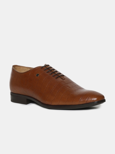 

Arrow Men Tan Brown Textured Formal Leather Oxfords