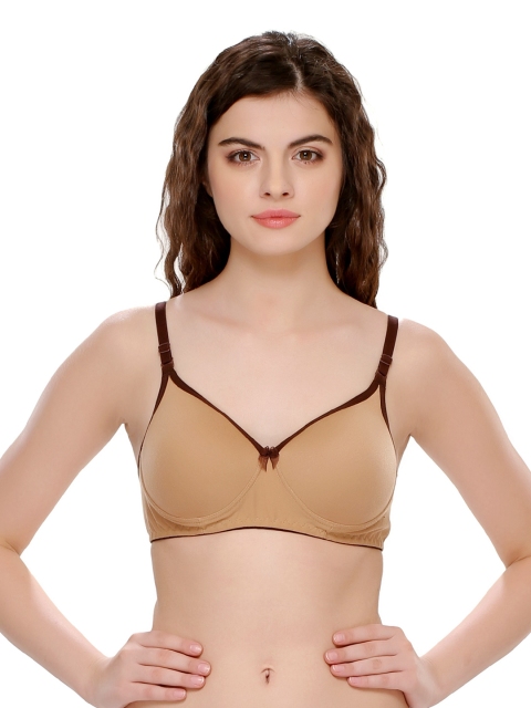 

Clovia Brown Padded Full-Coverage T-shirt Bra BR0262P2440B