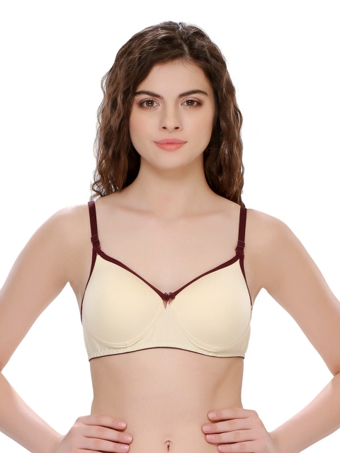 

Clovia Beige Padded Full-Coverage T-shirt Bra BR0262P2440