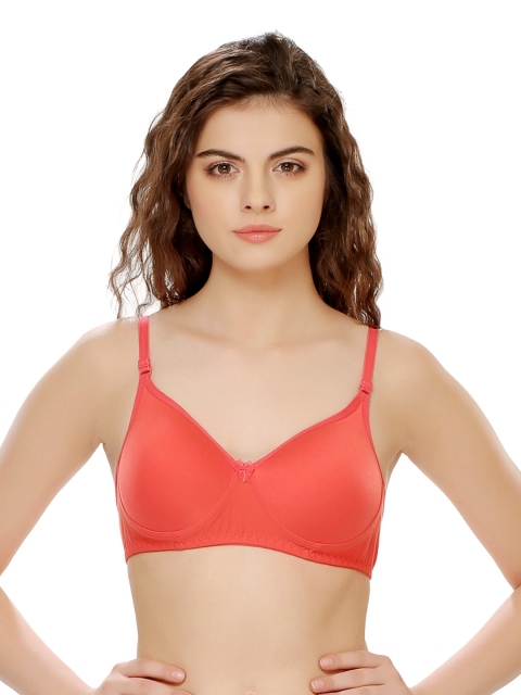 

Clovia Orange Full-Coverage T-shirt Bra BR0263P2340B