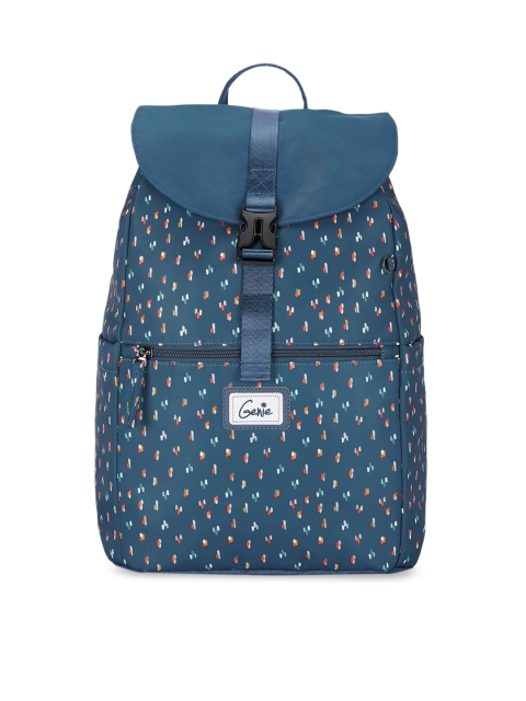 

Genie Women Navy Blue Printed 16 inches Medium Campuspac Backpack