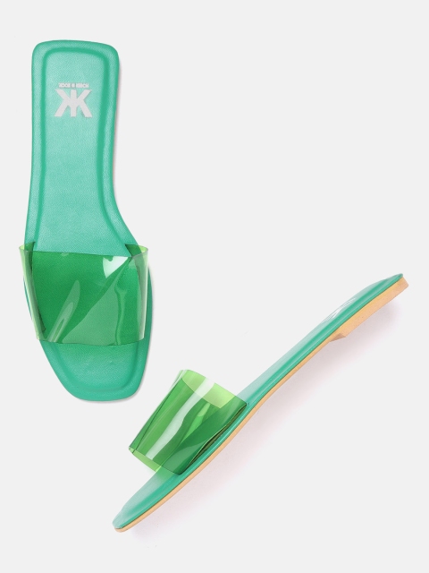 

Kook N Keech Women Green Solid Open Toe Flats