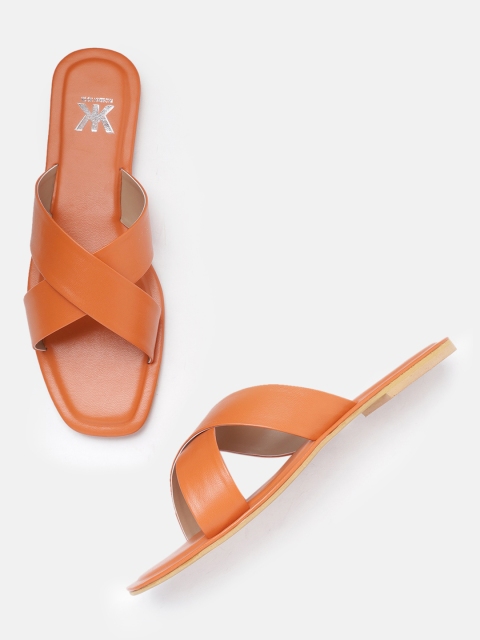 

Kook N Keech Women Orange Solid Open Toe Flats