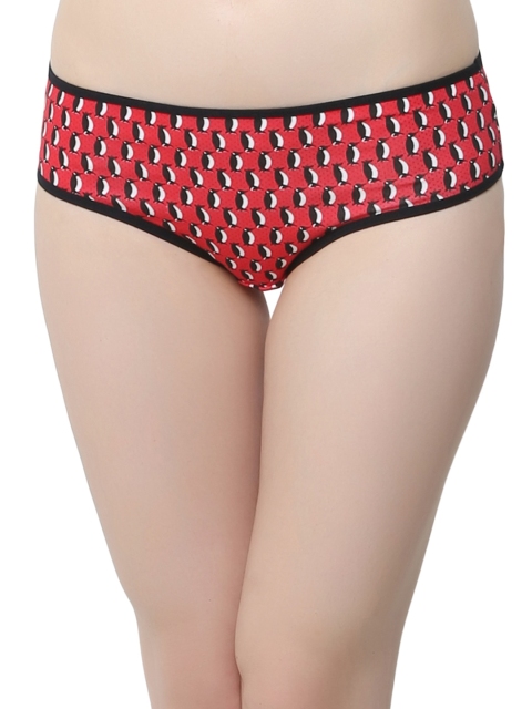 

Clovia Red Printed Bikini Briefs PN0439P04