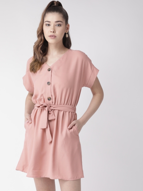 

20Dresses Women Pink Solid A-Line Dress