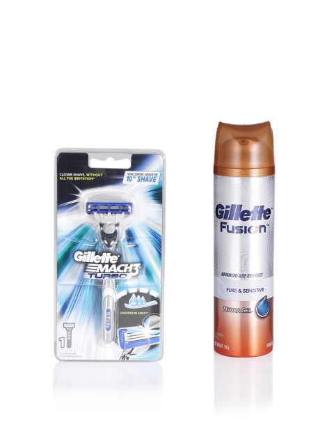 

Gillette Set of Shaving Gel & Razor, White