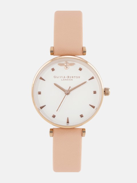 

OLIVIA BURTON LONDON Women White Leather Analogue Watch OB16AM95w