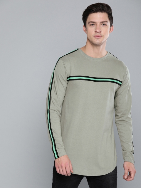 

Difference of Opinion Men Grey Solid Round Neck T-shirt