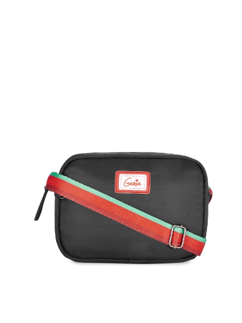 

Genie Women Black Solid 7inches Small Toaster Sling Bag