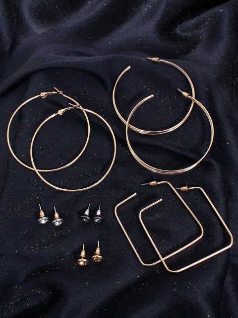

Ayesha Set of 6 Gold-Plated Earrings